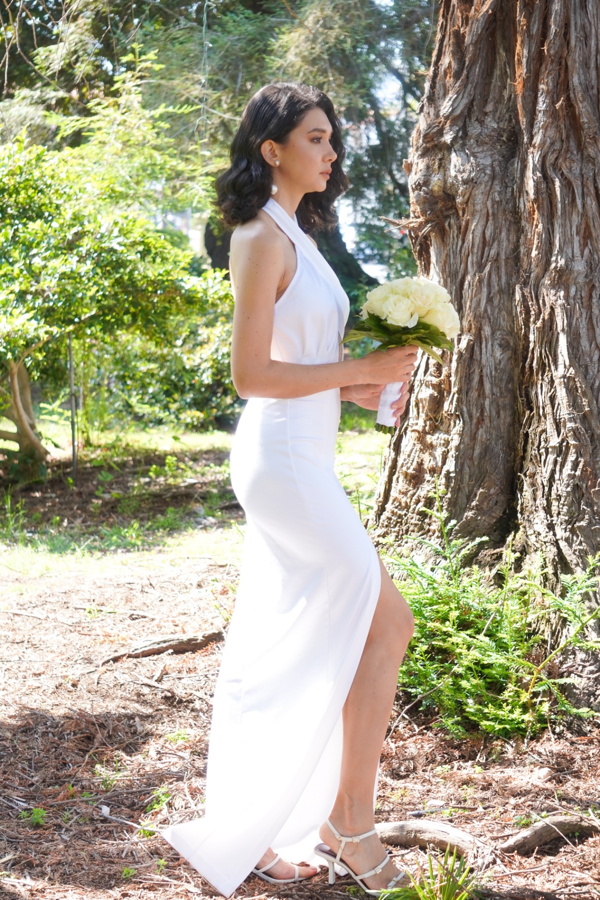 Bridal portrait under a tree